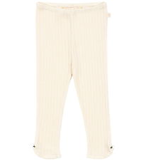 Konges Sløjd Bukser - Rib - Papin - Antique White m. Hulmønster