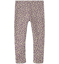 Name It Leggings m. Fleece - NmfDavina - Summer Sand/Leo