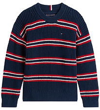 Tommy Hilfiger Bluse - Strik - Dark Night Navy Multi Stripe