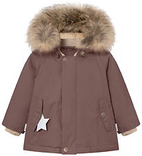 Mini A Ture Vinterjakke - MatWally Fleece/Fur - Peppercorn Plum