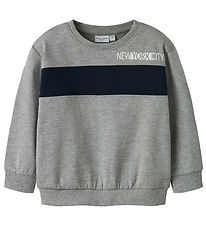 Name It Sweatshirt - NmmVance - Gråmeleret m. Navy