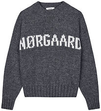 Mads Nørgaard Bluse - Strik - Charcoal Melange/Nature Melange