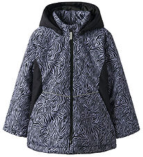 Name It Vinterjakke  - Noos - NkfMaxi - Black/ZEBRA