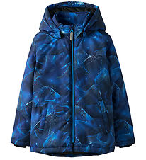 Name It Vinterjakke - NkmMax - Brilliant Blue/ABSTRACT