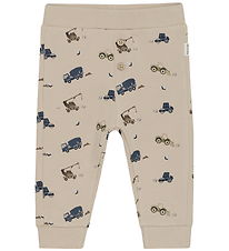 Minymo Sweatpants - Oxford Tan m. Arbejdsmaskiner