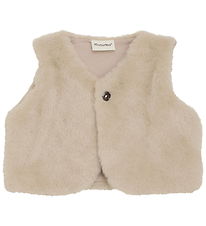 Minymo Vest - Imiteret Pels - Smoke Gray