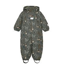 Minymo Flyverdragt - AOP - Dark Gull Grey