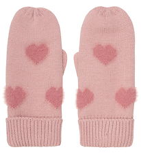 Minymo Luffer - Strik - Misty Rose m. Hjerter