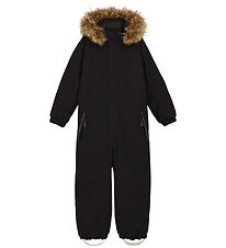 Color Kids Flyverdragt - Coverall w. Fake Fur - Black