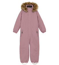 Color Kids Flyverdragt - Coverall w. Fake Fur - Woodrose