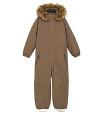 Color Kids Flyverdragt - Coverall w. Fake Fur - Fossil
