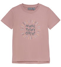 Color Kids T-shirt - w. Print - Woodrose