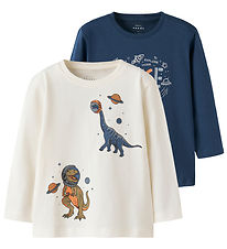 Name It Bluse - NmmVictor - 2-pak - Insignia Blue/Cloud Dancer