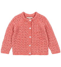 Konges Sløjd Cardigan - Uld- Strik - Isa - Pink m. Hulmønster