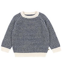 Konges Sløjd Bluse - Uld - Strik - Berle - Ensign Blue/Buttercre