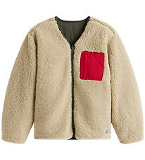 Tommy Hilfiger Fleecejakke - Reversible Teddy - Pewter Green