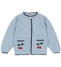 Konges Sløjd Cardigan - Bomuld/Uld - Strik - Alexa - Blue Fog