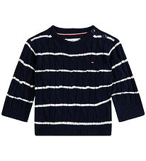 Tommy Hilfiger Bluse - Strik - Dark Night Navy Stripes