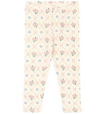 Konges Sløjd Leggings - Rib - Minnie - Fleur Decor m. Hulmønster