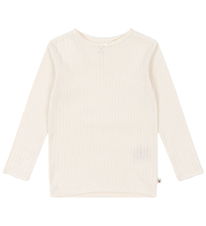 Konges Sløjd Bluse - Rib - Minnie - Antique White m. Hulmønster