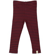 Petit Piao Leggings - Rib - Modal - Dark Grape/Biking Red