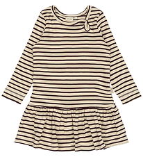 Petit Piao Kjole - Rib - Modal - Dark Grape/Off White