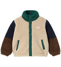 Tiny Cottons Fleecejakke - Color Block Polar - Dark Green