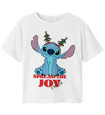Name It T-shirt - NkfAkka - Stitch - Bright White