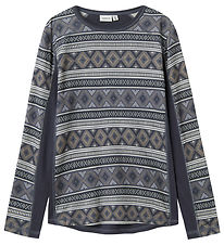 Name It Bluse - Uld - NkmWillto - Ombre Blue/ICELAND