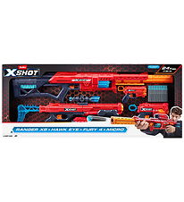 X-SHOT Skumgeværer - Ranger X8 & Hawk Eye & Fury 4 & Micro - Rød