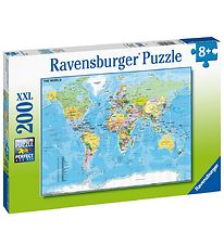 Ravensburger Puslespil - 200 Brikker - Verdenskort