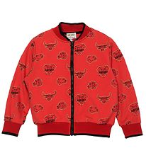 Kenzo Cardigan - Exclusive Edition - Bright Red/Sort m. Kenzos D Kenzo Cardigan - Exclusive Edition - Bright Red/Sort m. Kenzos D