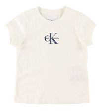 Calvin Klein T-shirt - Slim Fit - Greige/Navy