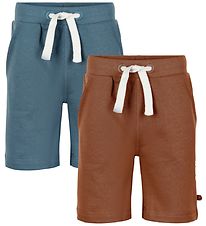 Minymo Shorts - 2-pak - Toffee/Aquagrn