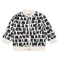 Marni Cardigan - Off-White m. AOP Logo