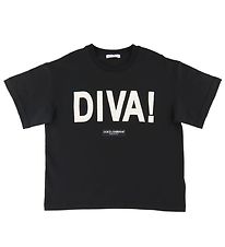 Dolce & Gabbana T-shirt - Diva - Sort/Hvid