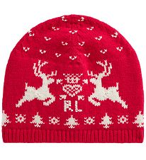 Polo Ralph Lauren Hue - Bomuld/Uld - Classics - Rød m. Mønster