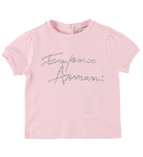 Emporio Armani T-Shirt - Rosa m. Sølv/Similisten