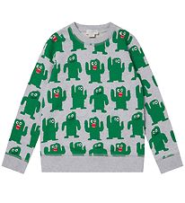 Stella McCartney Kids Sweatshirt - Gråmeleret/Grøn
