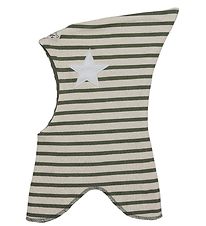 Racing kids Elefanthue - 2-lags - Hvid/Stvetgrn Stribet