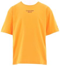 Calvin Klein T-shirt - Stack Relaxed - Orange Summit