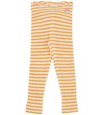 Petit Piao Leggings - Modal - Striped - Yellow Sun/Cream
