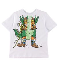 Stella McCartney Kids T-shirt - Hvid m. Krokodille/Cherif