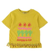 Stella McCartney Kids T-shirt - Karrygul m. print/Frynser
