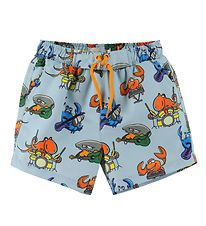 Stella McCartney Kids Badeshorts - Lysebl m. Havprint