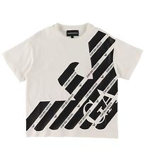 Emporio Armani T-shirt - Hvid/Sort m. Logo