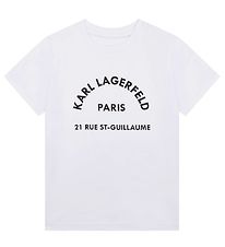 Karl Lagerfeld T-shirt - Fire - Hvid m. Sort