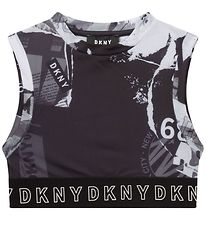 DKNY Top - Supper - Sort/Hvid m. Fotoprint