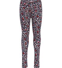 Hummel Leggings - HmlLeo - Black Iris/Multi