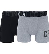 Ronaldo boxershorts - 2-pak - Bambus - Grå/Sort